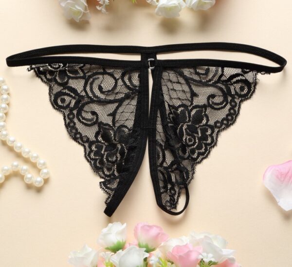 Porn Sexy Women Lace Tulle Lingerie Set - Image 4
