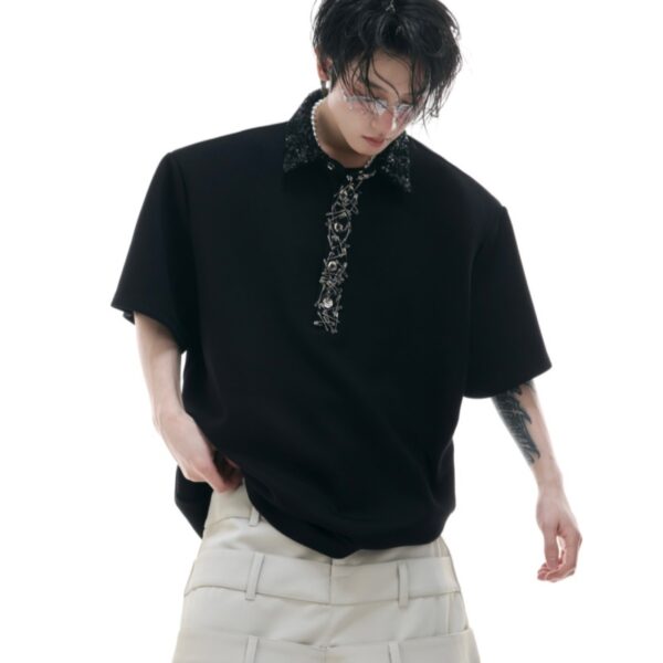 Embroidery Polo T-shirt - Image 3