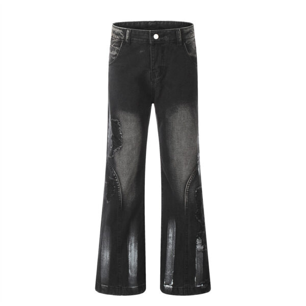 Fashion Loose Denim Bootcut Pants Men
