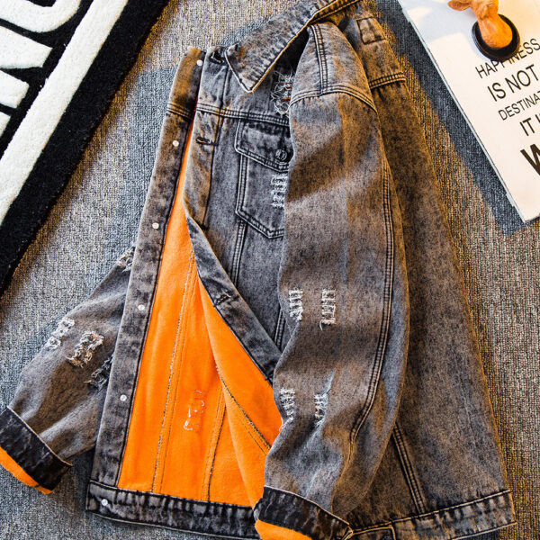 Thickened Plush Denim Jacket For Men - Image 7