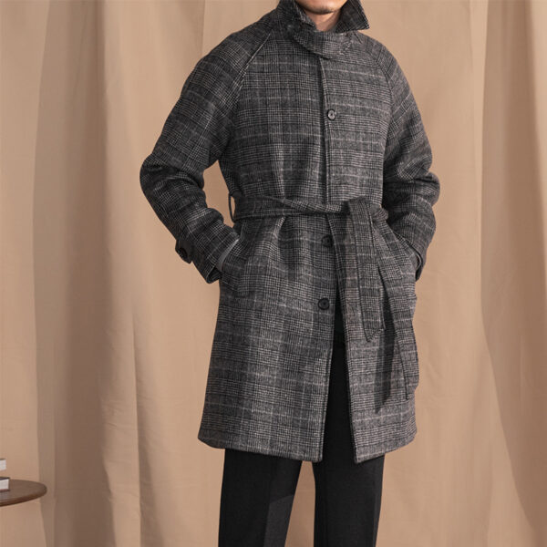 Men's Wool Warm Mid-length Coat - Image 2