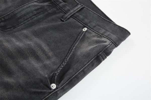 Punk Beggar Ripped Denim Straight-leg Trousers Men - Image 2