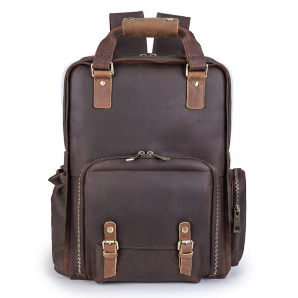 Camera European And American Crazy Horse Leather Shoulder Bag - Image 8