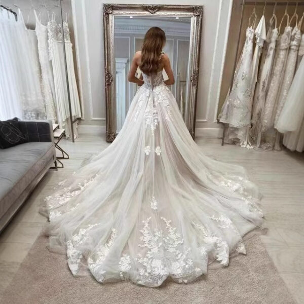 Bridal Lace Yarn dress - Image 6
