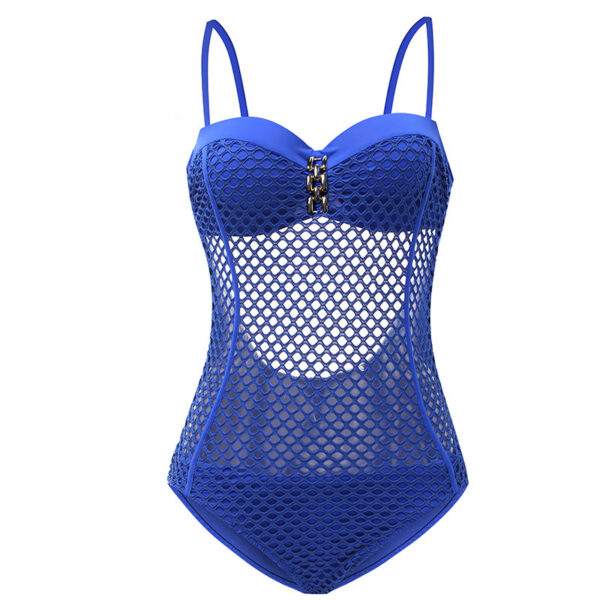 Vikionfly Sexy One Piece Swimsuit Push Up Women Swimwear Monokini Mesh Sheer Onepiece Swimming Suit For Bathing Suit Orange - Image 4