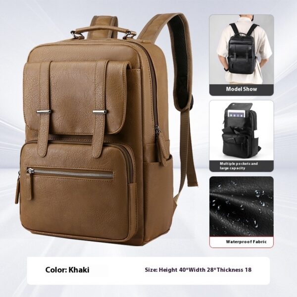 Fashion Men's Backpack Leisure Travel Waterproof Rucksack - Image 6