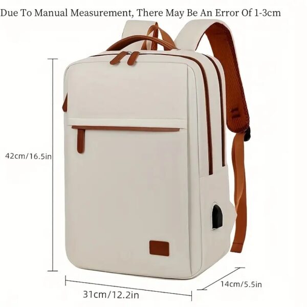 Backpack Oxford Cloth Business Computer Bag With Large Capacity, Strong And Wearable Student School Bag, Solid Color And Versatile Travel Backpack - Image 5