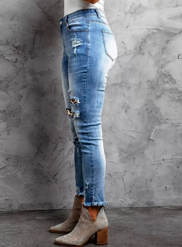 Burrs Tassels Denim Trousers For Women - Image 9