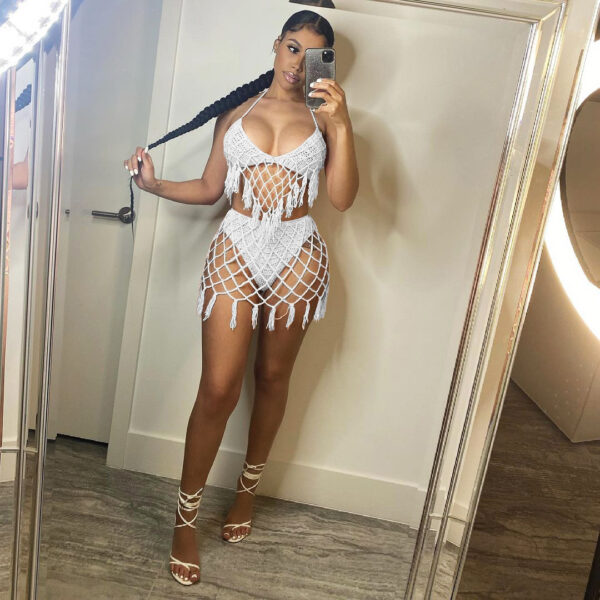 Adogirl Summer Beach Sexy Bikini Women Swimwear Hollow Out - Image 4
