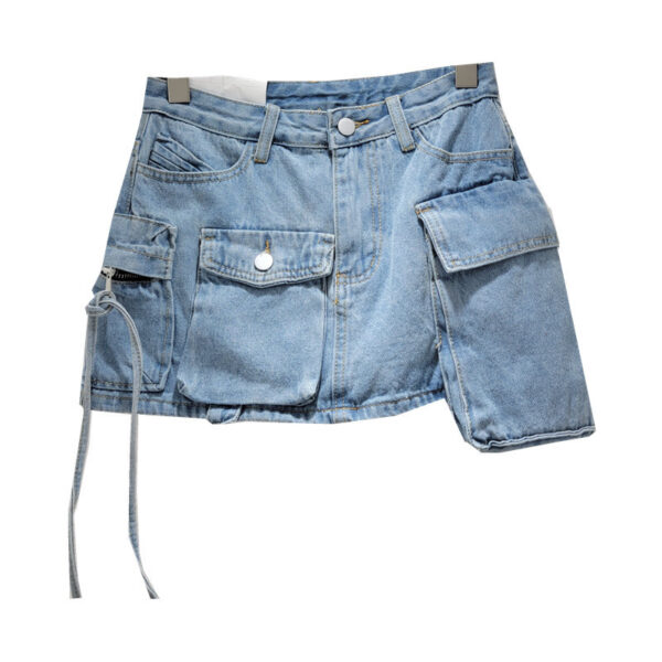 Fashion Irregular Workwear Denim Skirt Women - Image 3