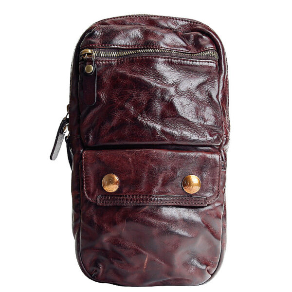 Vegetable Tanned Head Layer Cow Chest Covering Leather For Men - Image 2