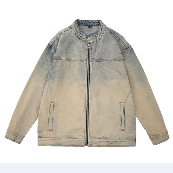Simple Casual Denim Coat For Men - Image 5
