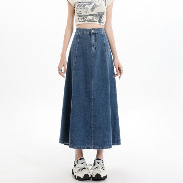 Elegance Retro Denim Skirt For Women - Image 5