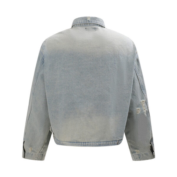 Punk Worn Out Denim Clothes Jacket Men - Image 3