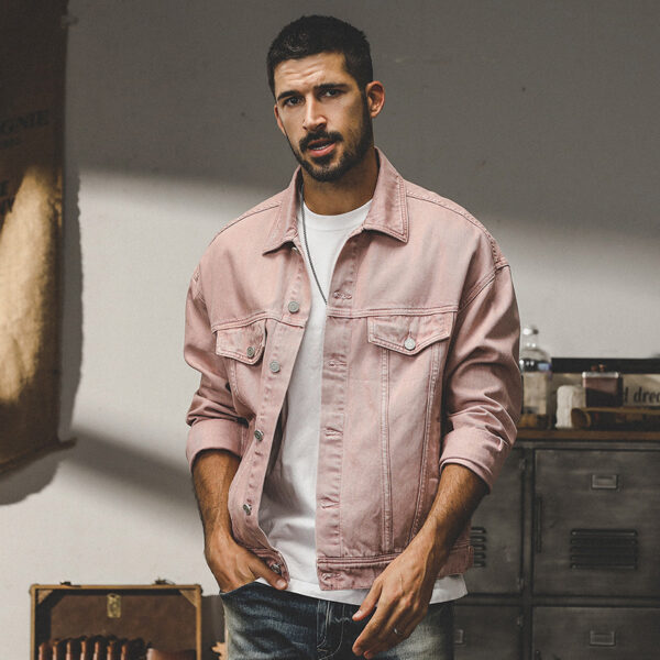 Fashion American Classic Vintage Denim Jacket Men - Image 8