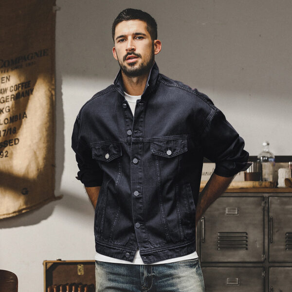 Fashion American Classic Vintage Denim Jacket Men - Image 10