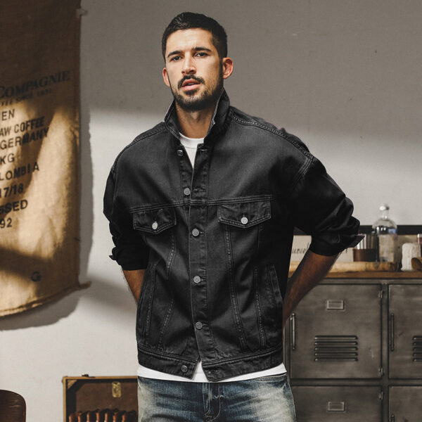 Fashion American Classic Vintage Denim Jacket Men - Image 6