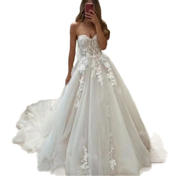 Bridal Lace Yarn dress - Image 7