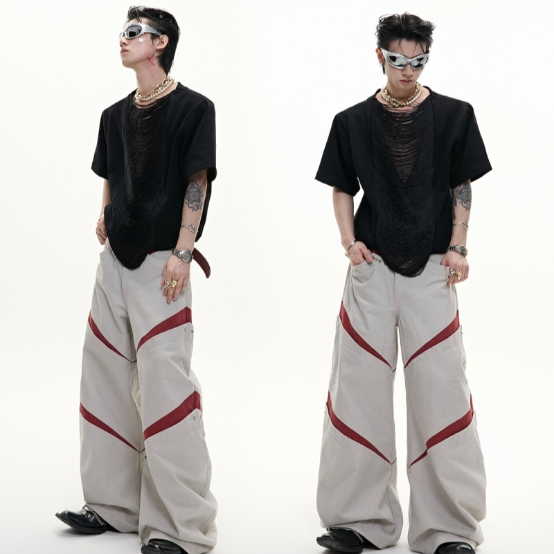 Hollow Out V-neck Short Sleeve T-shirt