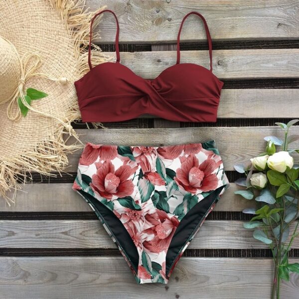 Bikini Swimwear Swimsuit Swim Suit Women Woman High Waist - Image 4