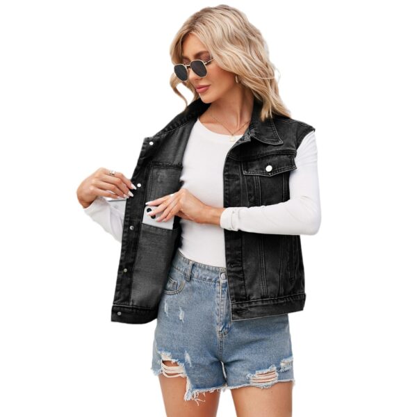 Denim Waistcoat Vest Top For Women - Image 10