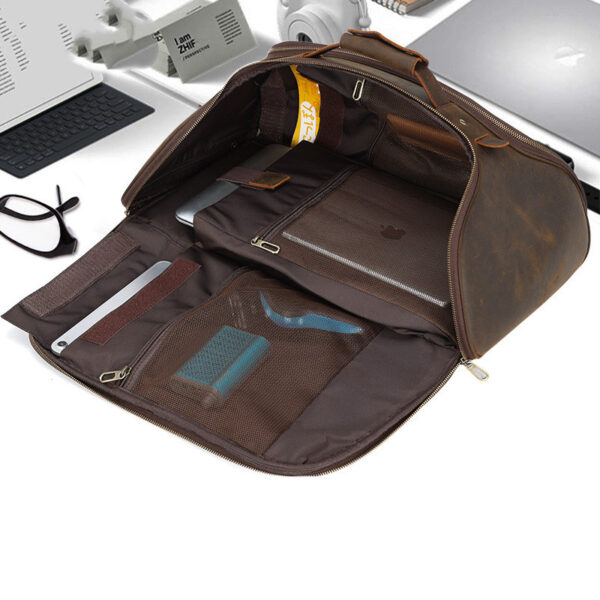 Men's Fashion Top Layer Leather Backpackage - Image 5