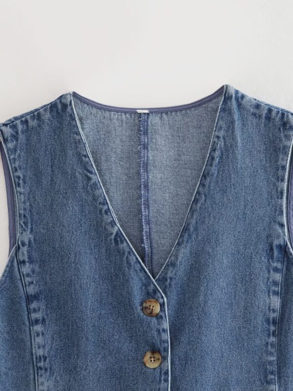 Fashion Denim Waistcoat Vest Women - Image 6