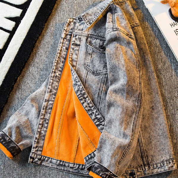 Thickened Plush Denim Jacket For Men - Image 6