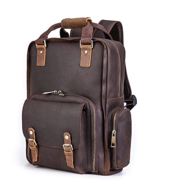 Camera European And American Crazy Horse Leather Shoulder Bag - Image 2