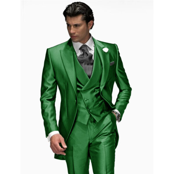 Gray Business Casual Suit Men's Three Pieces - Image 10