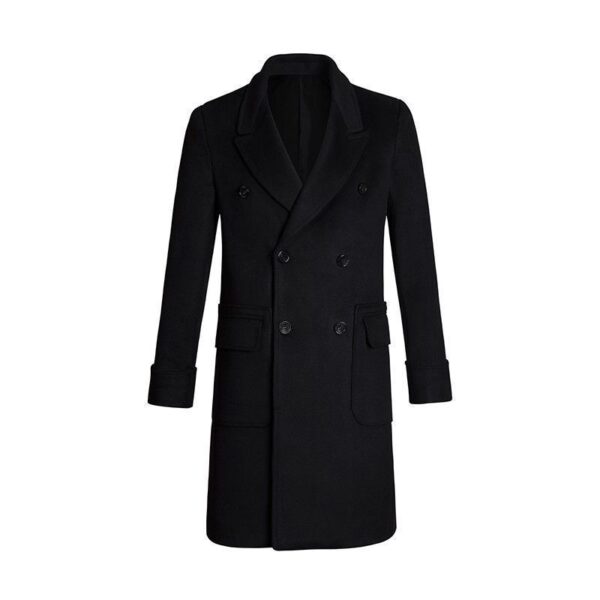 European And American Men's British Mid Length Coat - Image 5