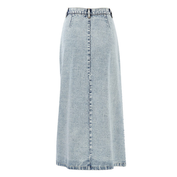 Retro Design Denim Skirt For Women - Image 3