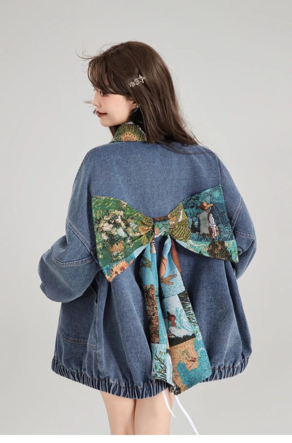Artistic Denim Jacket For Women - Image 5