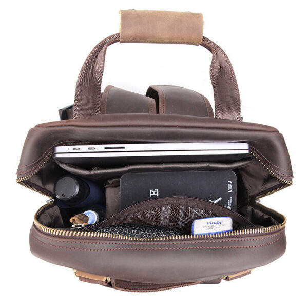 Camera European And American Crazy Horse Leather Shoulder Bag - Image 5