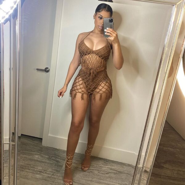 Adogirl Summer Beach Sexy Bikini Women Swimwear Hollow Out - Image 5