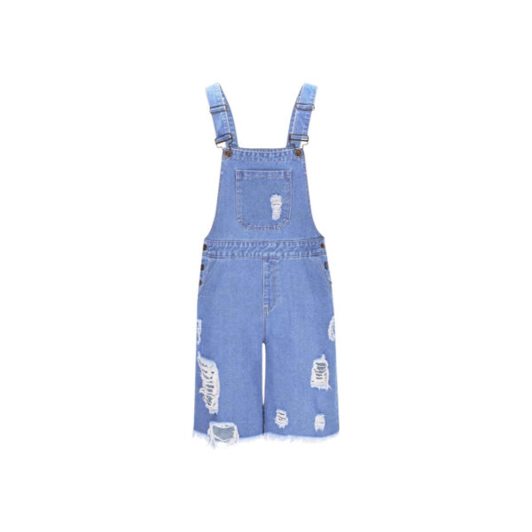 Ripped Leisure Men's Denim Suspender Shorts Jeans Men - Image 5