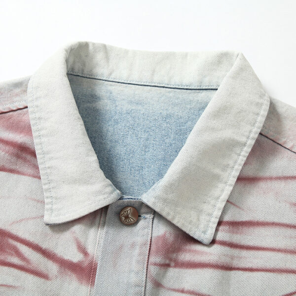 Inkjet Tie-dyed Denim Clothing Loose Jacket Men - Image 4