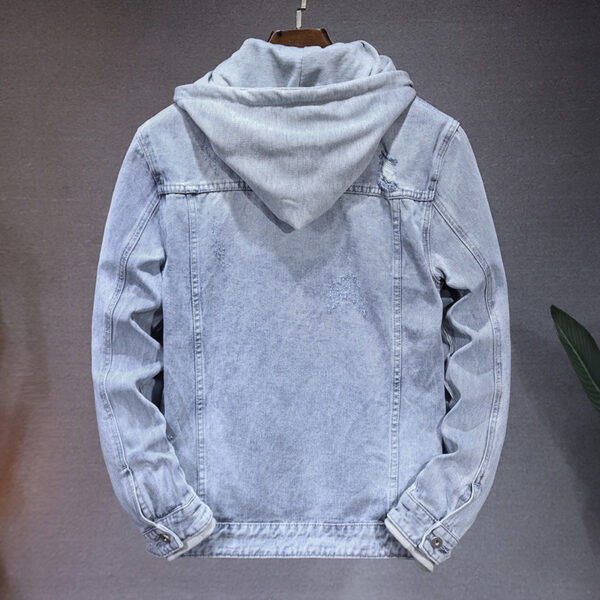 Men's Jacket Detachable Hooded Denim Jacket Men - Image 5