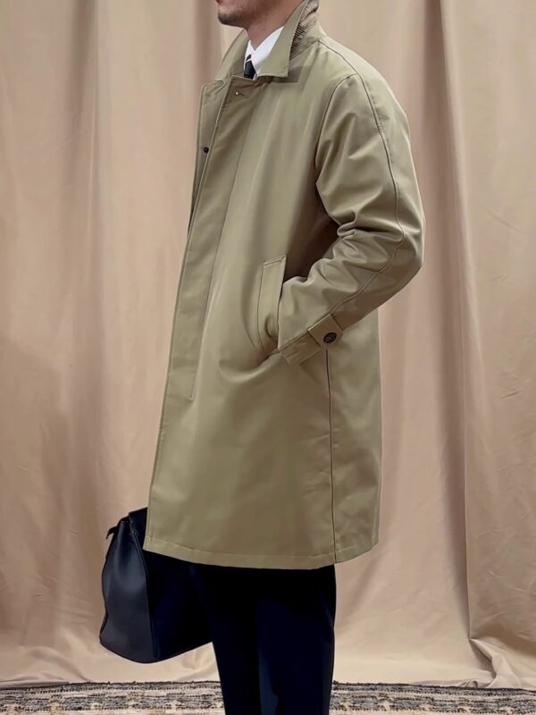 Lapel Single Breasted Business Casual Mid-length Trench Coat - Image 10