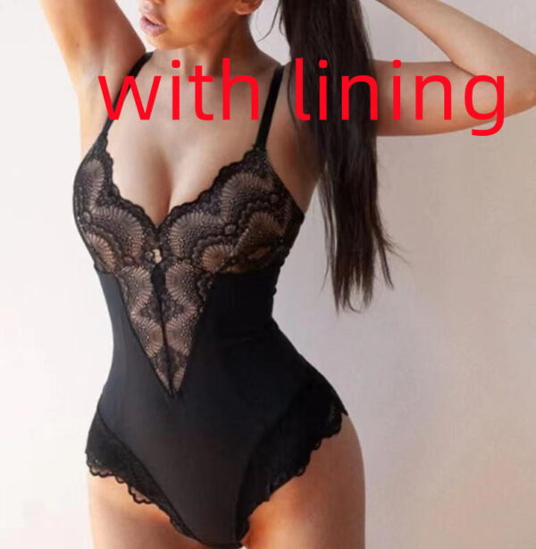 Lace Lace Stitching  Bodysuit Erotic Lingerie Women - Image 4