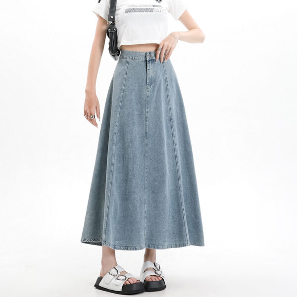 Elegance Retro Denim Skirt For Women - Image 10