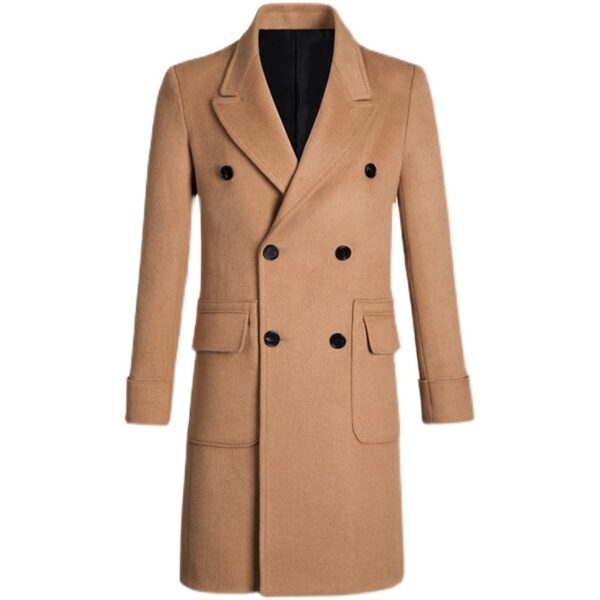 European And American Men's British Mid Length Coat - Image 4