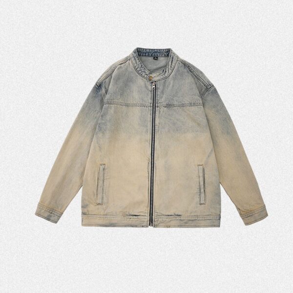 Simple Casual Denim Coat For Men - Image 4