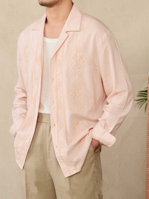 Cotton And Linen Thin Embroidery Sunscreen Shirt - Image 2