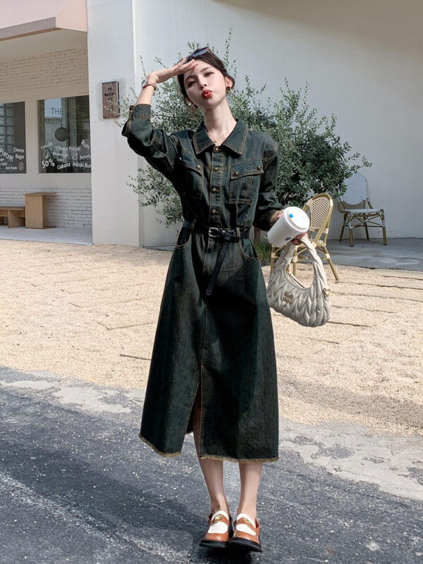 Denim Dress For Women Casual Retro - Image 6