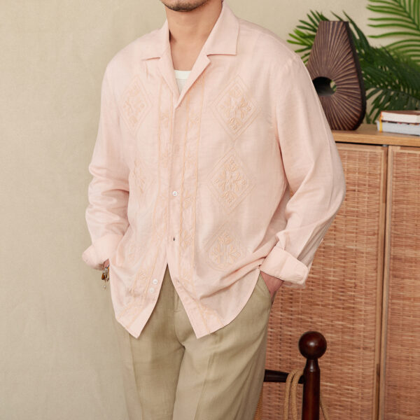 Cotton And Linen Thin Embroidery Sunscreen Shirt - Image 4
