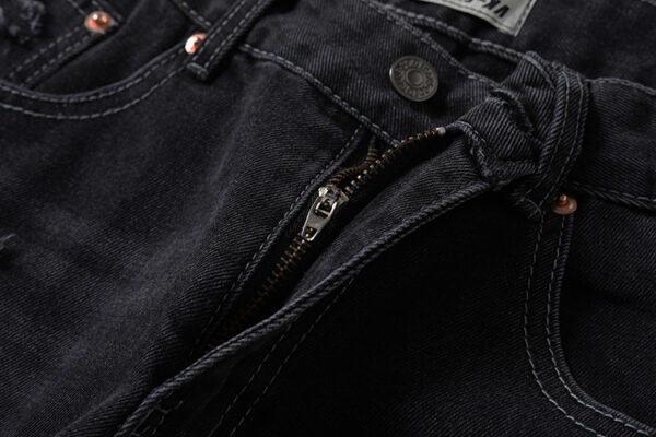 Washing Hole Denim Bootcut Trousers Men - Image 6