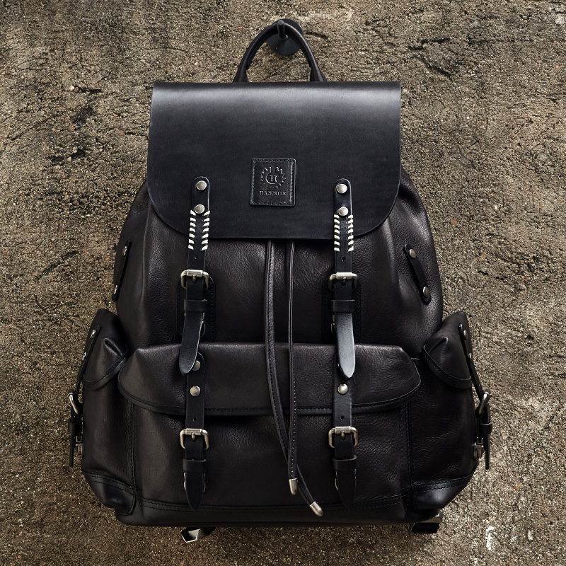First Layer Leather Men’s Large Capacity Travel Backpack