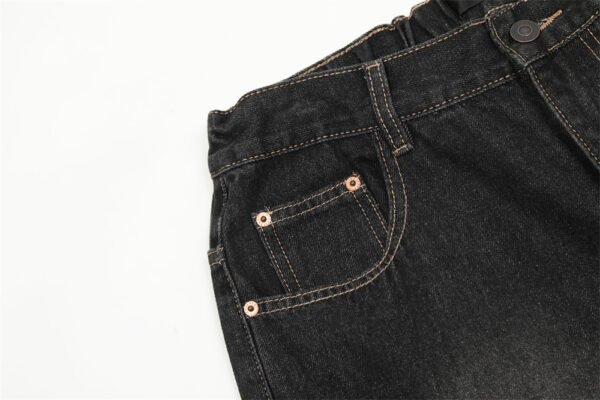 Fashion Punk Patch Denim Trousers Men - Image 3