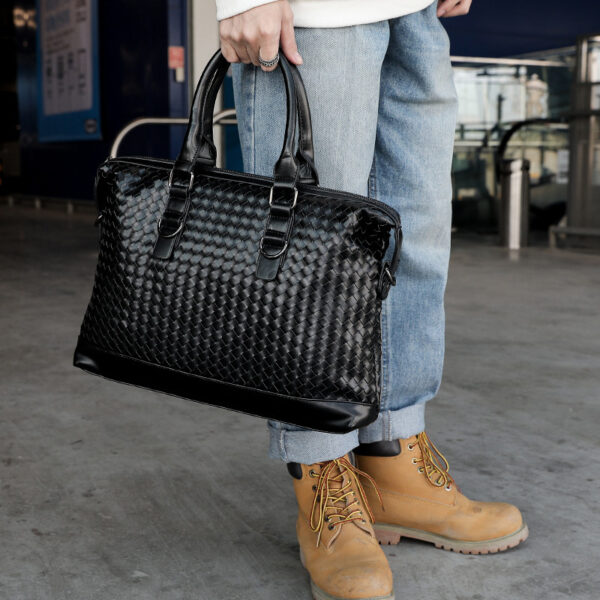 Men's Bag Leather Large Briefcase - Image 4